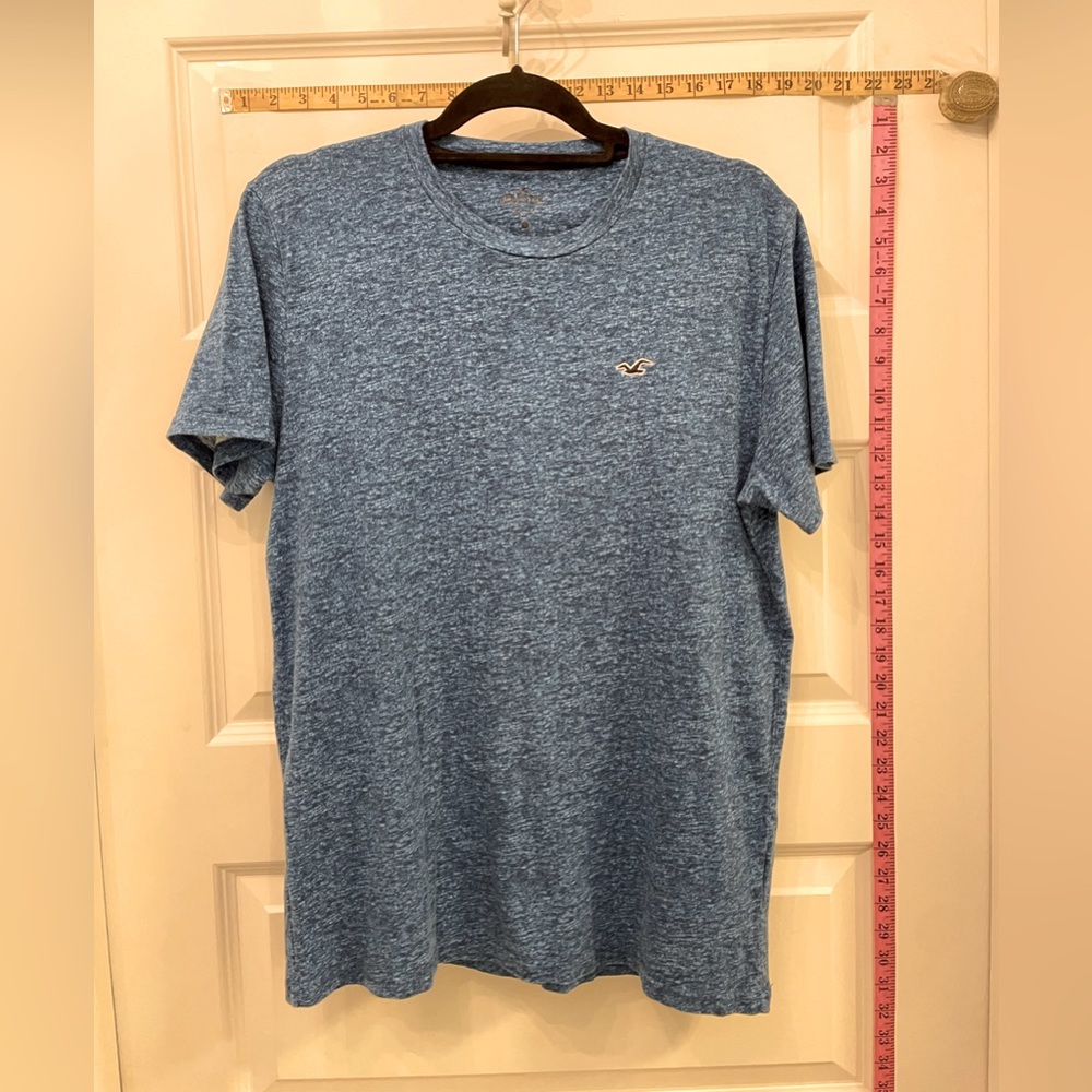 Hollister short sleeve t shirt bright blue heathered L